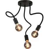 Highlight Plafondlamp Flex 3 lichts 50 cm E27 zwart