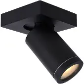 Lucide TAYLOR - Plafondspot (Plafondlamp) Badkamer - LED Dim to warm - GU10 - 1x5W 2200K/3000K - IP44 - Zwart