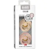 BIBS Colour Schnuller - Gr. 2 - 2er-Pack - Rund - Vanilla/Blush - - 6-18 mt - Schnuller