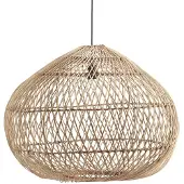 PR Home Karen buiten hanglamp, Ø50cm kabel 2,5m Karen, dimbaar, hout licht, Hout