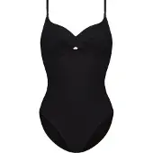 Cyell Caviar - Dames Badpak - Overslag look met lichte padding - Zwart