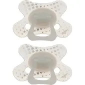 Difrax Natural Fopspeen - 6+ Maanden - Glow in the Dark - 2 st. unisex