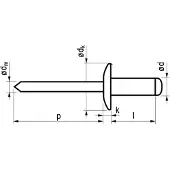 Master Popnagel Alu/Stl 1032 Grote Kop 4x10mm - 500 stuks