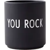 Design Letters favoriete mok 25 cl You rock-black