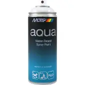 Motip - spuitverf - AQUA - 400 ml - watergedragen glanzend, Pure White RAL 9010