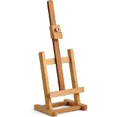 Sans marque Rhine 7006559 Tafel-ezel van beukenhout | Verstelbaar tot 30 cm | Compact & licht | Mini schildersezel