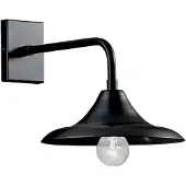 VIOKEF Wandlamp buiten Malta, dimbaar, zwart, metaal, Wandlamp buiten