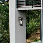 VIOKEF Wandlamp buiten Kimolos, dimbaar, zwart, Aluminium, Wandlamp buiten