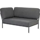 Houe Loungeset Module Level Corner Left Frame Dark Grey Cushion Dark Grey