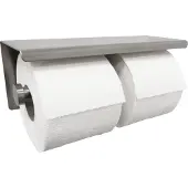 Wiesbaden Brush dubbele toiletrolhouder RVS