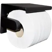 Wiesbaden Brush toiletrolhouder mat zwart