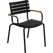 Houe ReCLIPS stoel met armleuning Aluminium frame 2 stuks