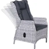 Garden Impressions Osborne verstelbare fauteuil stoel bewolkt grijs H dia. 5mm/reflex zwart