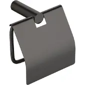 Wiesbaden Ida toiletrolhouder met klep gunmetal