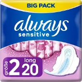 Always 5x Maandverband Sensitive Long 20 Stuks