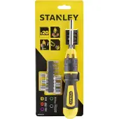 Stanley Multibit Schroevendraaier met Ratel 20-delig - STHT0-62574