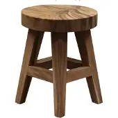 AVH-Collectie Boomstam krukje rond 4 poot 36x36xH46 cm 4 poten