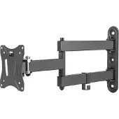 Deltaco OFFICE ARM-0251, Kantelbaar, draaibaar, TV Beugel, 13"- 27 inch, max. 25 kg, zwart