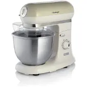Ariete 1588/03 - Vintage keukenmachine - 5.5 liter - 3 accessoires - 2400 Watt - 7 snelheden - Beige