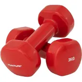 Tunturi Vinyl Dumbbells 2x 3 kg Red