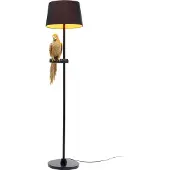 Kare Vloerlamp Animal Parrot, zwart, Woon-/ Eetkamer, Textiel / Stof / Zijde, Design, vloerlamp