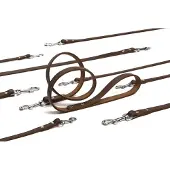 Beeztees Geniet - Hondenriem - Bruin - Leer - 1 meter - 20 mm