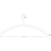 Intersteel Kledinghanger RVS geborsteld, 455 mm