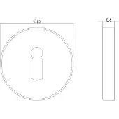 Intersteel sleutelrozetten verdekt ø53x9mm - RVS