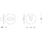 Intersteel WC-sluiting Tira plat RVS Ø 5cm met venster