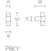 Formani Piet Boon ONE PBKY knop tbv knopcilinder standaard gat 10mm - mat RVS