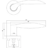 Intersteel Deurkruk Massief afgerond op rozet met ring met veer rvs geborsteld