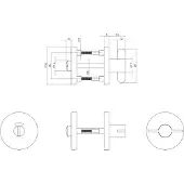 Intersteel Rozet toilet-/badkamersluiting kunststof rvs