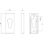 Intersteel | Veiligheid-schuifrozet | 10mm | Rechthoekig | RVS Geborsteld