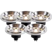 LUEDD Set van 5 GU10 LED lampen AR111 11W 820 lm 3000K