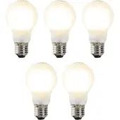 LUEDD Set van 5 E27 dimbare LED filament lampen A60 7W 806 lm 2700K
