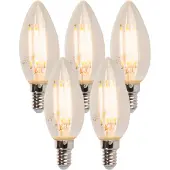 LUEDD Set van 5 E14 dimbare LED kaarslampen B35 5W 380 lm 2700K