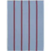 Ferm Living Theedoek Hale Faded Blue/Burgundy - 70 x 50 cm