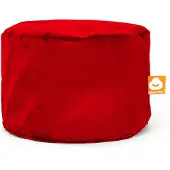 Whoober zitzak poef "Rhodos" velvet rood- Wasbaar - Zacht en comfortabel