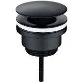 Wiesbaden Fonteinset Rhea S mini met fontein links quartz, kraan, sifon en afvoerplug mat zwart