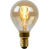 Lucide P45 - Filament lamp - Ø 4,5 cm - LED Dimbaar - E14 - 1x3W 2200K - Amber