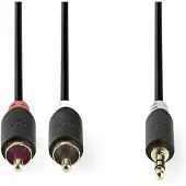 Nedis 3,5 mm naar RCA Kabel 0,5 Meter Grijs