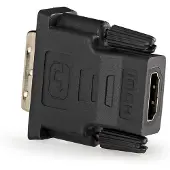 Nedis HDMI-adapter | HDMI-aansluiting | DVI-D 24+1-pins aansluiting | Verguld | Recht | PVC | Antraciet | 1 stuk | Verpakking met venster