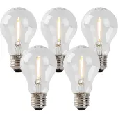 LUEDD Set van 5 E27 LED lampen A60 1W 80 lm 2200K
