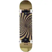 Rocket Skateboards Twisted Foil Skateboard 7.5 x 29 Inches Gold