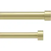 Umbra Verstelbare dubbele gordijnroede, messing, 168-305 cm, modern design