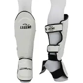 Legend Sports Kickboks Scheenbeschermers Legend Best Heren/Dames Wit PU
