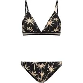 Shiwi Ladies Romy Bikini Set Vacation Palm Black Size: 42 | Bikinis Outlet | Dames | Zwart