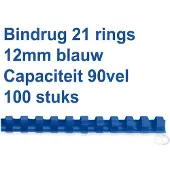 GBC 4028 CombBind bindrug 12 mm blauw (100 stuks)