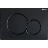 Geberit Sigma 01 bedieningsplaat tweeknops frontbediening Zwart (Glans)