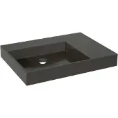 Storke jura asymmetrisch linkse wastafel mat kwarts 60 x 46 cm